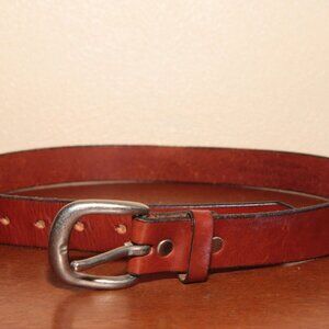 Narragansett Leathers  1.25" Bridle Leather Belt Chestnut Made in USA